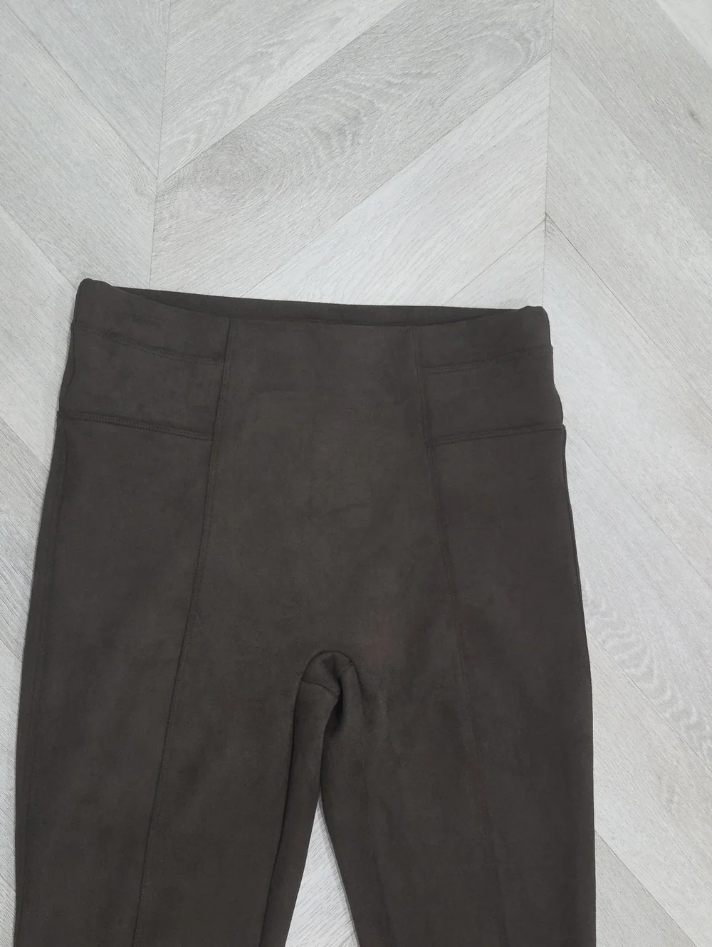 SPANX Faux Suede High Waisted Leggings Rich Caramel Brown Med 20322R